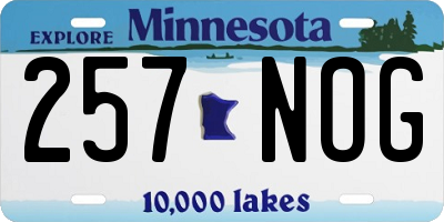 MN license plate 257NOG