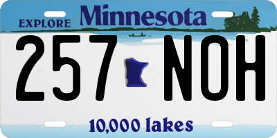 MN license plate 257NOH