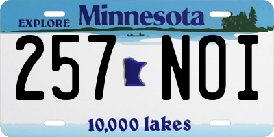MN license plate 257NOI