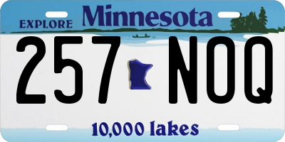 MN license plate 257NOQ