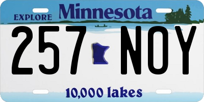 MN license plate 257NOY