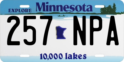 MN license plate 257NPA