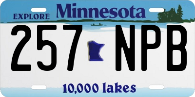 MN license plate 257NPB