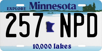 MN license plate 257NPD