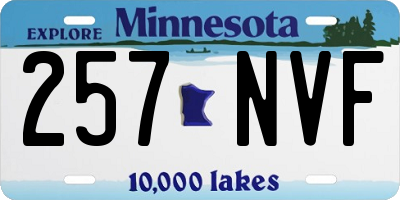 MN license plate 257NVF