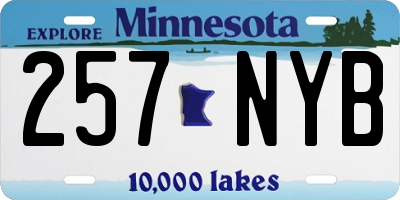 MN license plate 257NYB