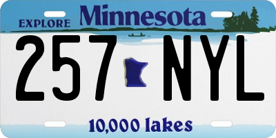 MN license plate 257NYL