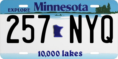 MN license plate 257NYQ