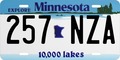 MN license plate 257NZA