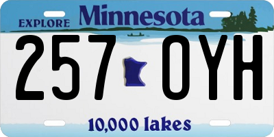 MN license plate 257OYH