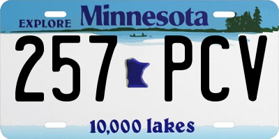 MN license plate 257PCV
