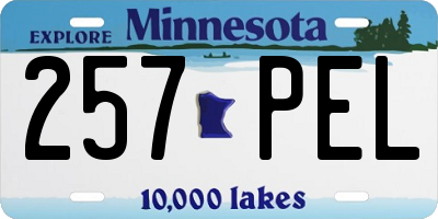 MN license plate 257PEL