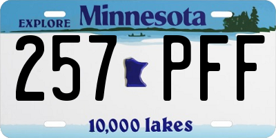 MN license plate 257PFF