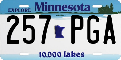 MN license plate 257PGA