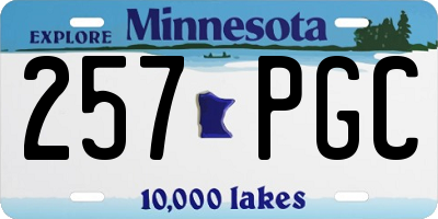 MN license plate 257PGC