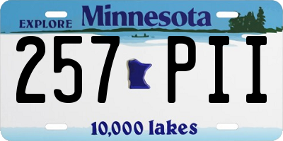 MN license plate 257PII