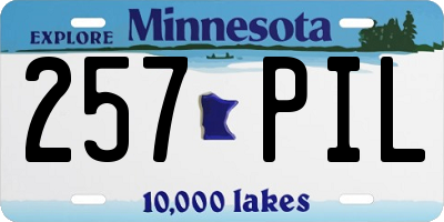 MN license plate 257PIL