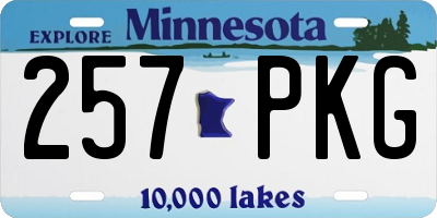 MN license plate 257PKG