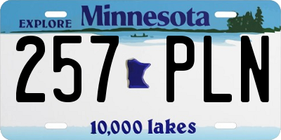 MN license plate 257PLN