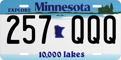 MN license plate 257QQQ