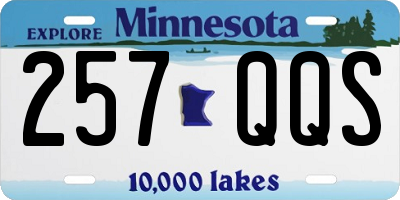 MN license plate 257QQS