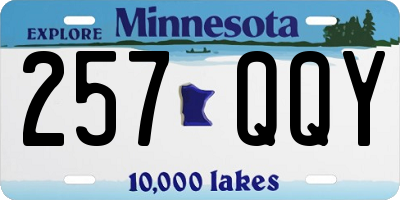 MN license plate 257QQY