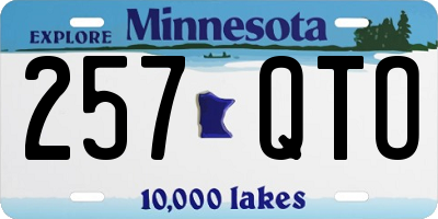 MN license plate 257QTO