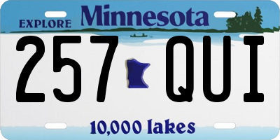MN license plate 257QUI