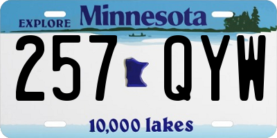 MN license plate 257QYW