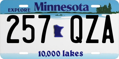 MN license plate 257QZA