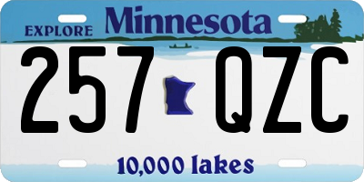 MN license plate 257QZC