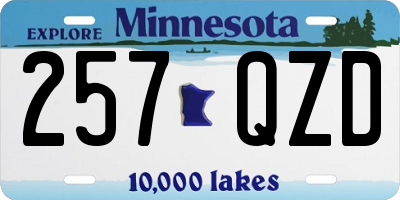 MN license plate 257QZD