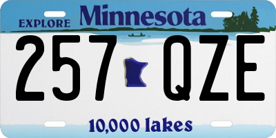 MN license plate 257QZE