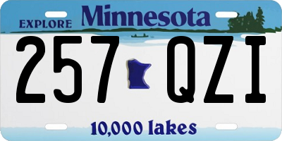 MN license plate 257QZI