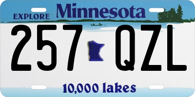 MN license plate 257QZL