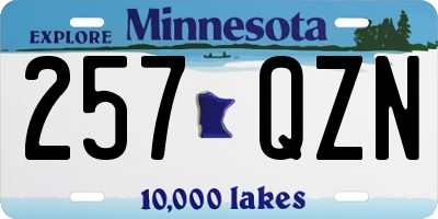 MN license plate 257QZN