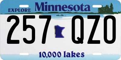 MN license plate 257QZO
