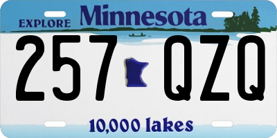 MN license plate 257QZQ