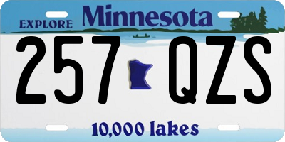 MN license plate 257QZS