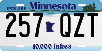 MN license plate 257QZT