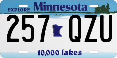 MN license plate 257QZU