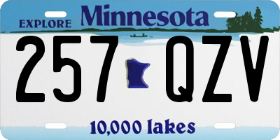 MN license plate 257QZV
