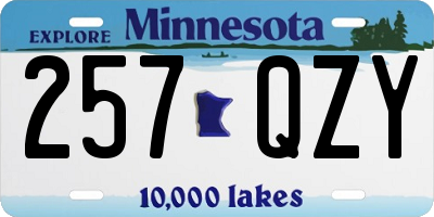 MN license plate 257QZY