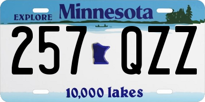 MN license plate 257QZZ
