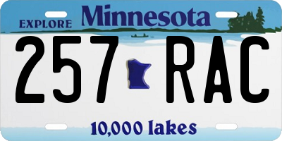 MN license plate 257RAC