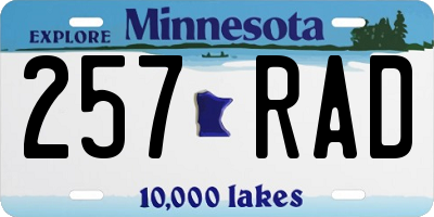 MN license plate 257RAD
