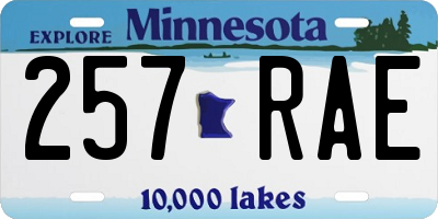 MN license plate 257RAE