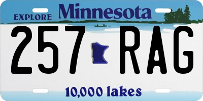 MN license plate 257RAG