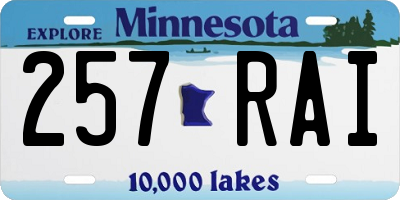 MN license plate 257RAI