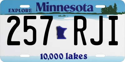 MN license plate 257RJI
